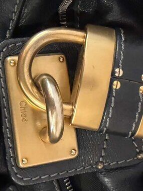 2025 Chloé Paddington Satchel – Black Leather with Padlock & Key